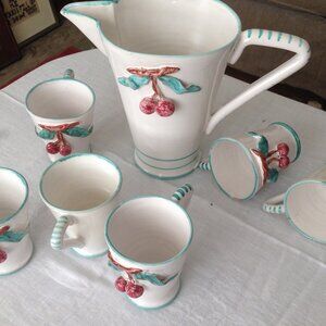Italian Pitcher & Mug Set